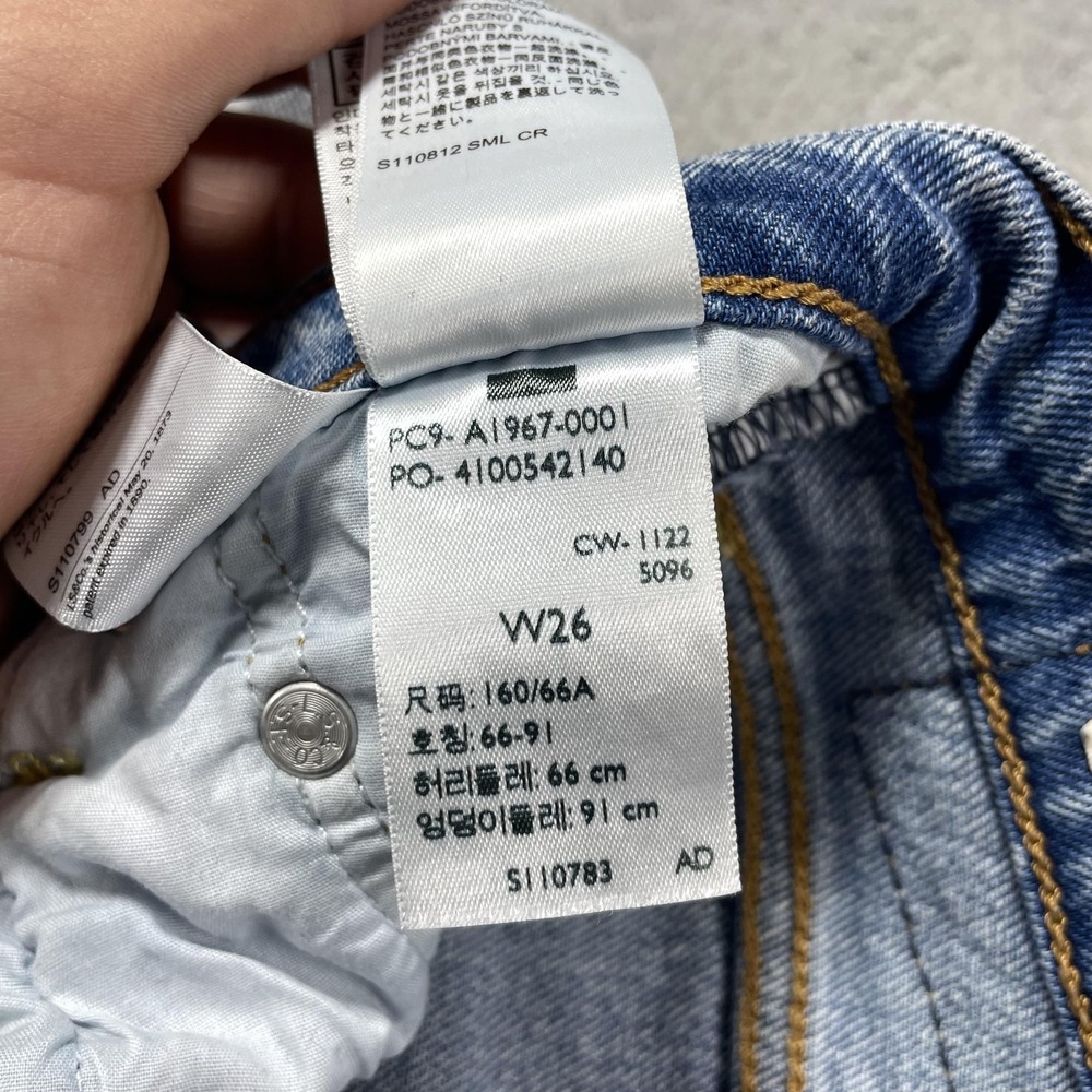 Levis Ribcage Crop Boot Jeans Womens 26 Blue Med Wash High Rise Stretch 26x26 - Picture 10 of 14